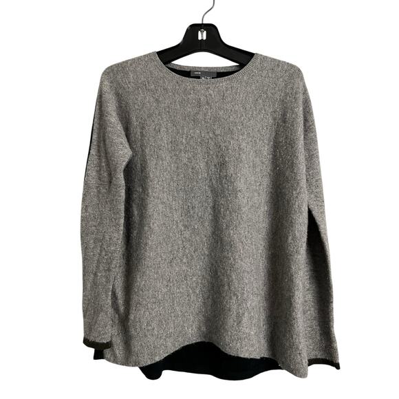 Vince Cashmere Sweater Xs Black Gray Soft Comfy Cozy Twee Casual - Picture 1 of 7